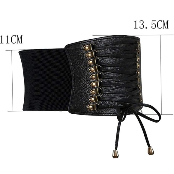 NEW Corset High Waisted PU Leather Belt - Picture 3 of 5